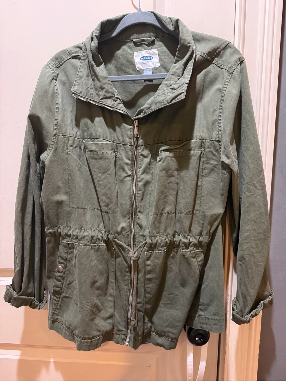 Old Navy Olive Green Drawstring Utility Jacket